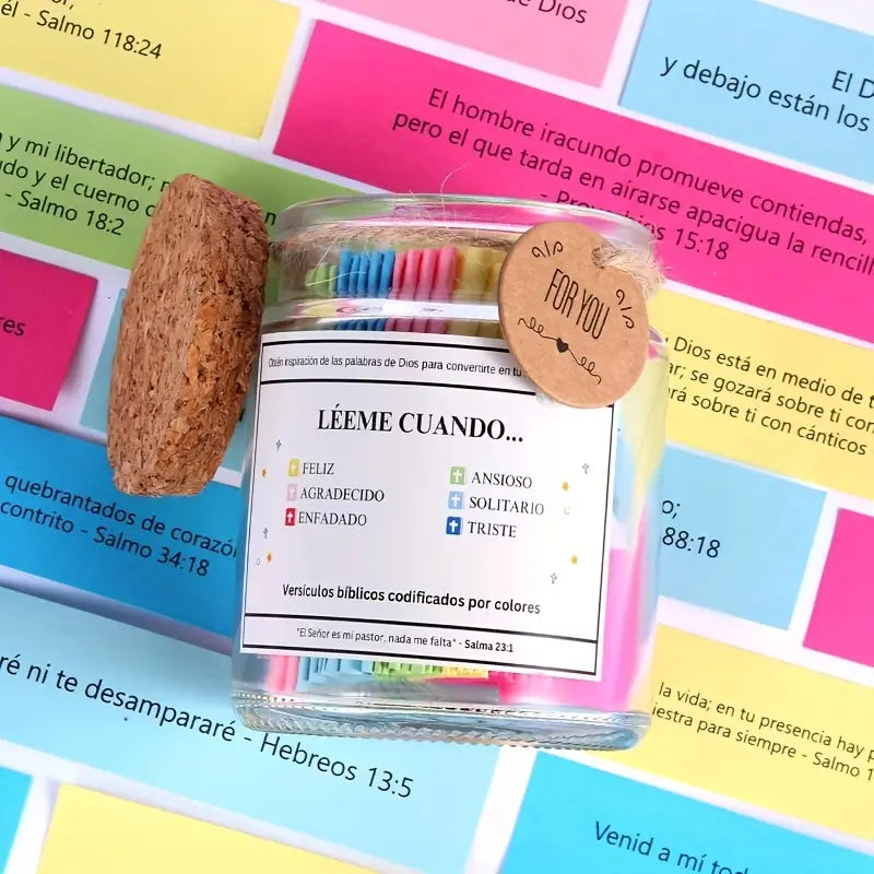 Frasco De Versículos Bíblicos Según Tus Emociones