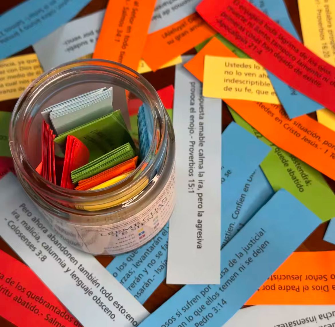 Frasco De Versículos Bíblicos Según Tus Emociones