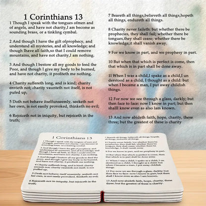 Biblia de Peluche Decorativo con Versículos Bíblicos